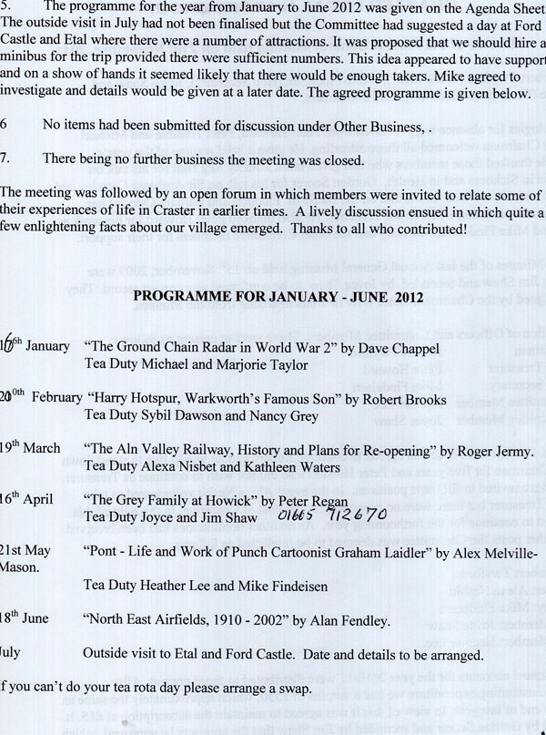 Minutes 2011 AGM Part Two