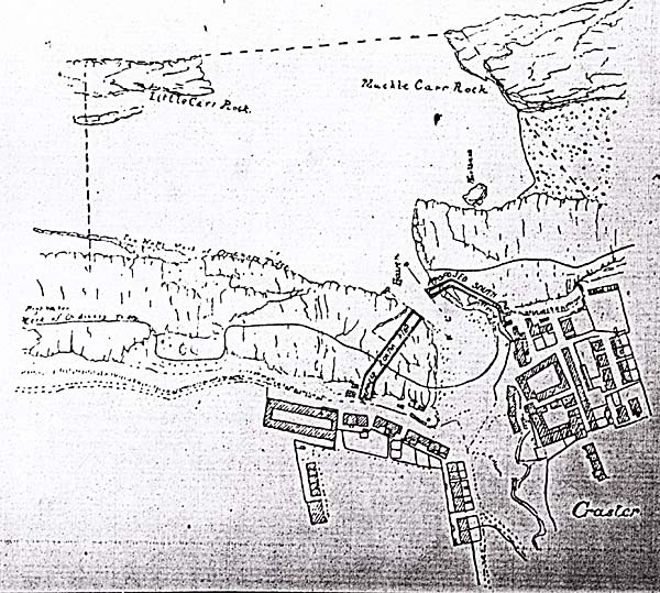Plan of the Harbour from the Alnwick and County Gazette, September 2nd 1905