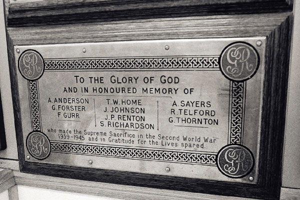 Sunderland Head Post Office Memorial Tablet