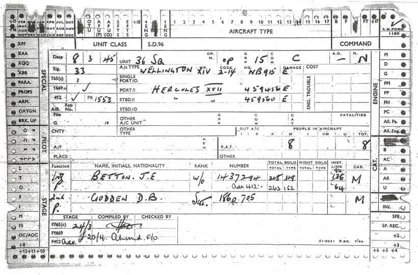 Crash Record Card Page 1