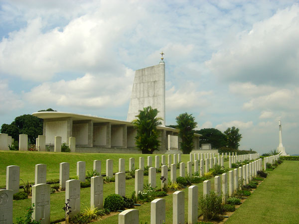 The Singapore Memorial in the Kranji War Cemetery, Singapore