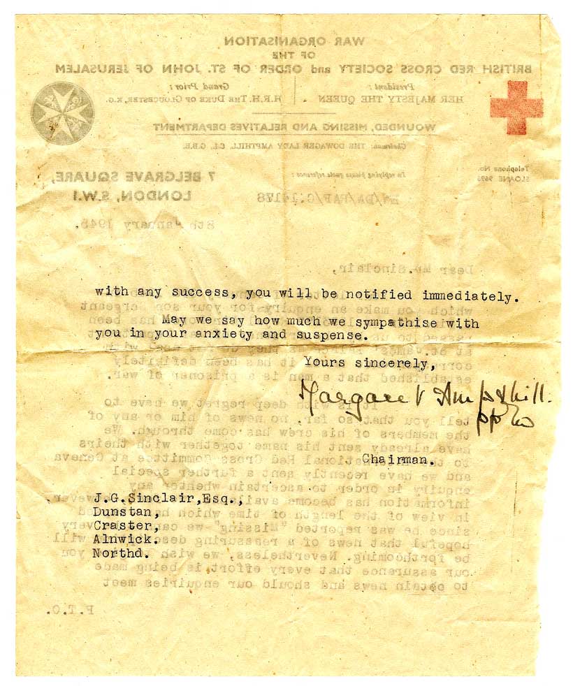 Letter from the British Red Cross Society January 8th 1945, Page 2