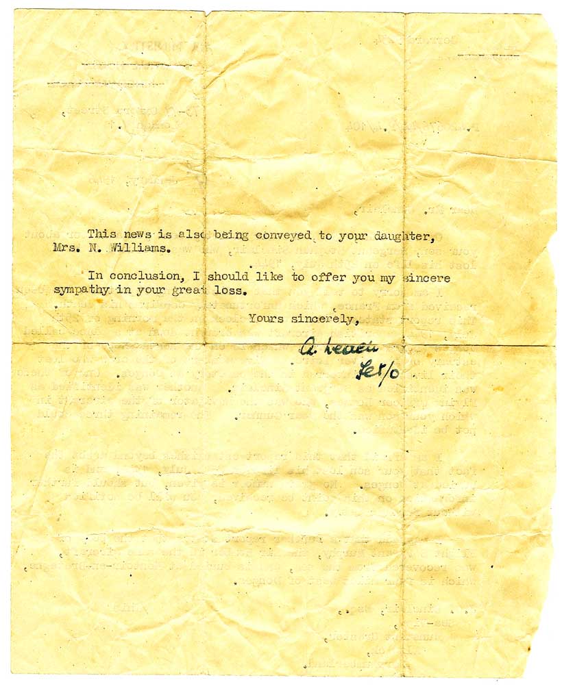 Letter from the Air Ministry January 9th 1946, Page 2